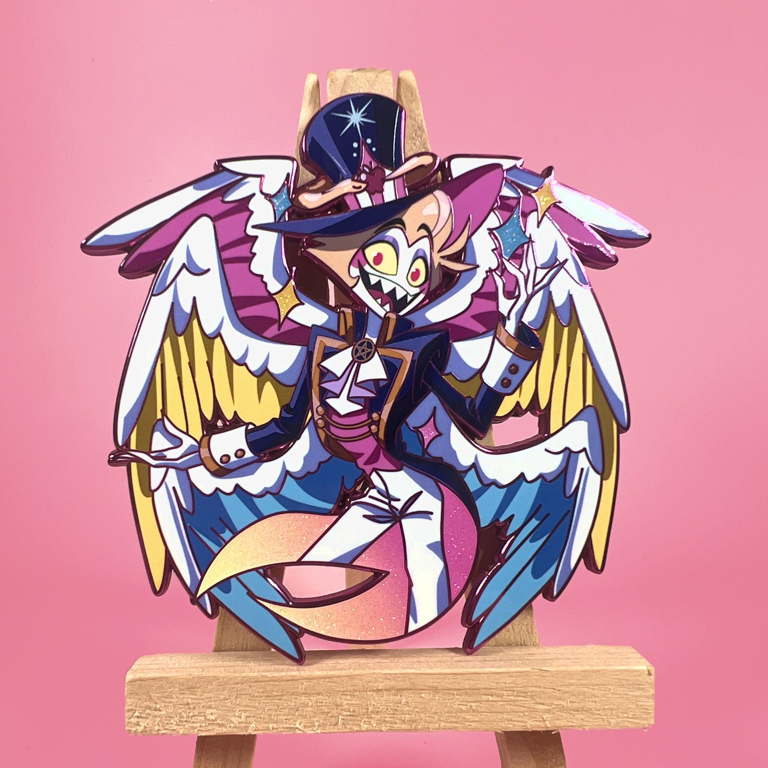 Hazbin Alastor and Lucifer Pride Enamel Pins – ShannoniganzArt