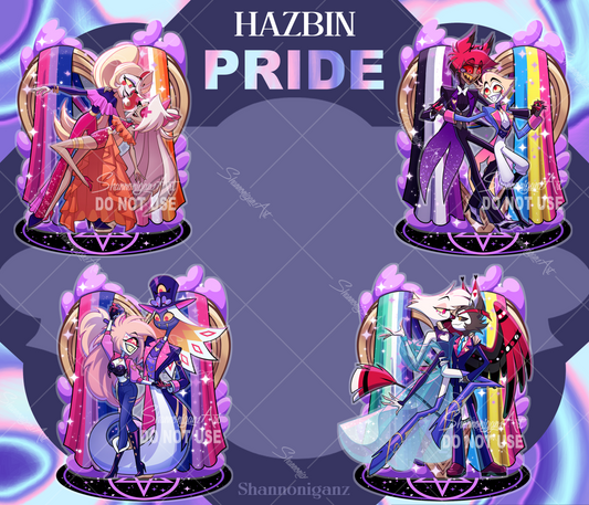 PRE-ORDERS Hazbin Pride Acrylic Standees