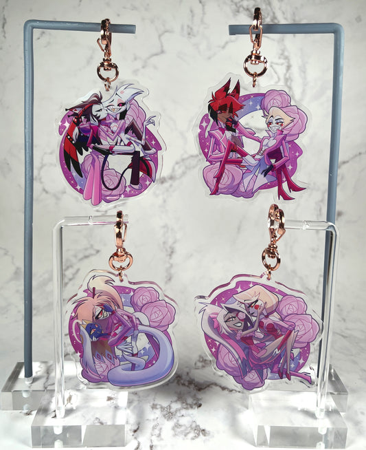 Hazbin Valentine Acrylic Keychains
